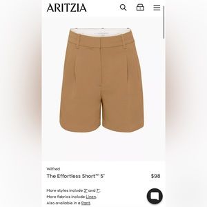 Aritzia Wilfred “the effortless short” in color saville